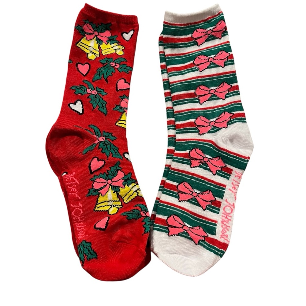 Betsy Johnson Christmas Socks. No Size Tags. NWOT